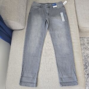 Old Navy Mid Rise Wow Boyfriend Ankle Gray Denim Jeans Size 8